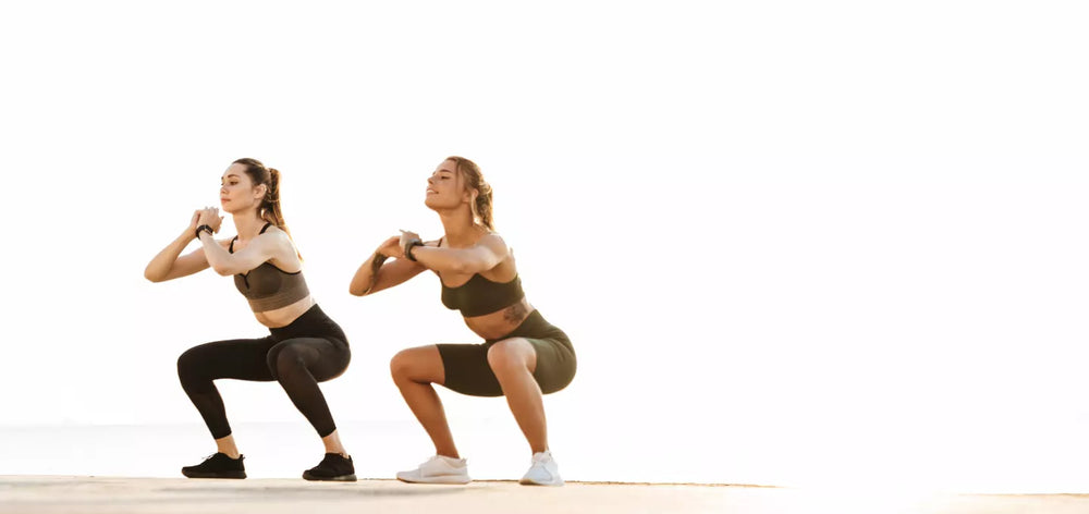 2 women exercising