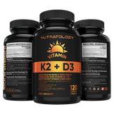 Nutratology Highest Potency Vitamin K2+D3 - 120 Capsules