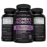 Women's Probiotic capsules for Digestive Health - 120 capsules | Nutratology