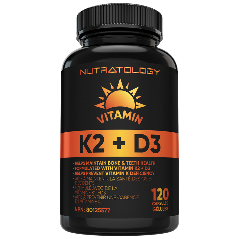 Nutratology Highest Potency Vitamin K2+D3 - 120 Capsules