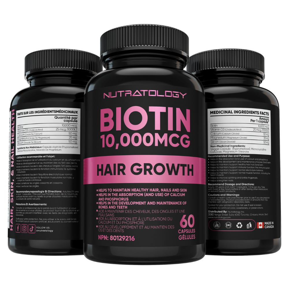 Nutratology Biotin Hair, Skin & Nail Support - 60 Capsules