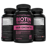 Nutratology Biotin Hair, Skin & Nail Support - 60 Capsules