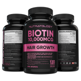 Nutratology Biotin Hair & Nail Supplement for Women - 120 Capsules