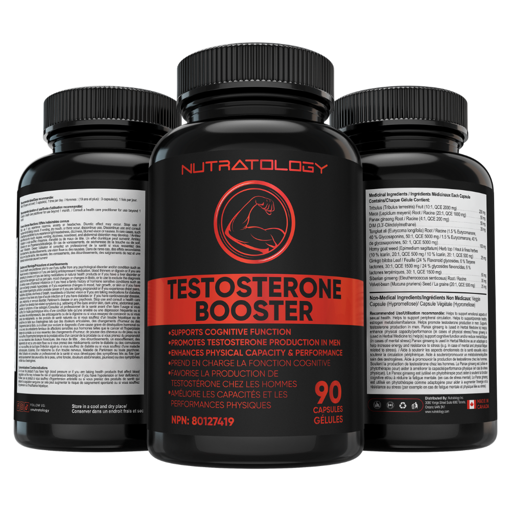 Nutratology Testosterone Booster for Men - 90 Capsules