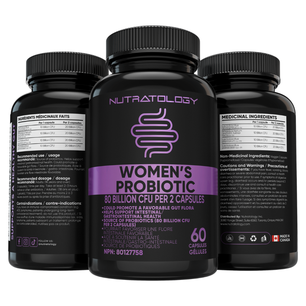 Nutratology Womens Probiotic For Gut Health 60 Capsules