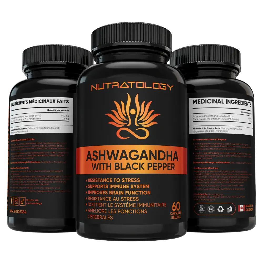 Organic Ashwagandha powder capsules for stress resistance | Nutratology