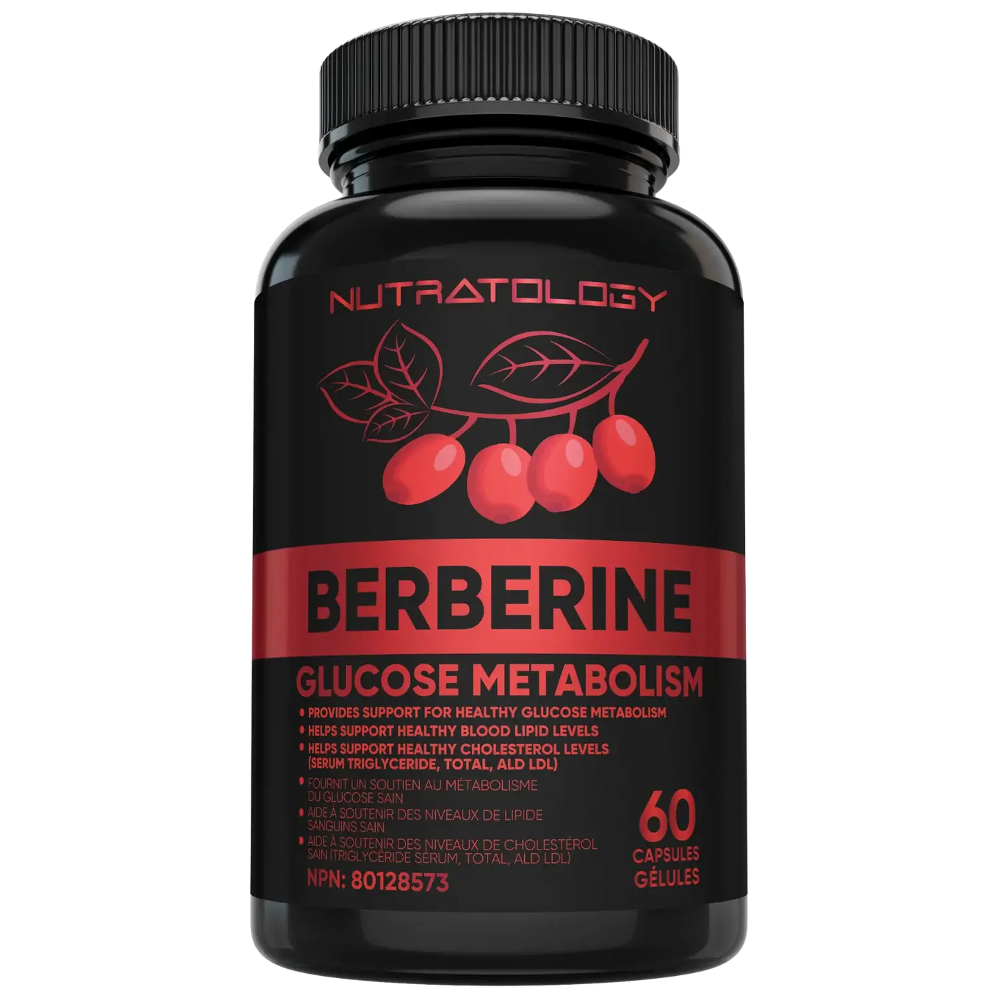 Nutratology Berberine supplements - 60 Capsules - glucose metabolism