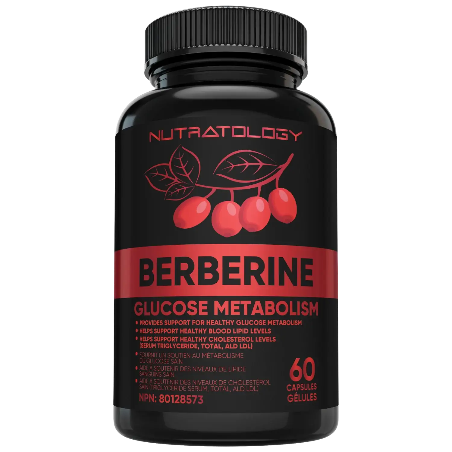 Nutratology Berberine supplements - 60 Capsules - glucose metabolism