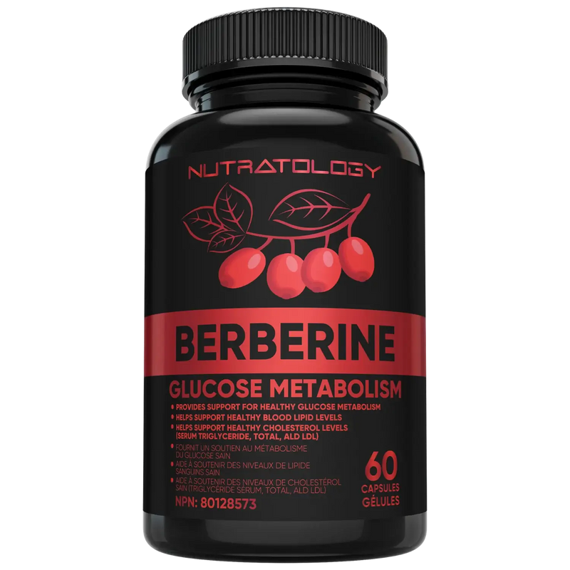 Nutratology Berberine supplements - 60 Capsules - glucose metabolism