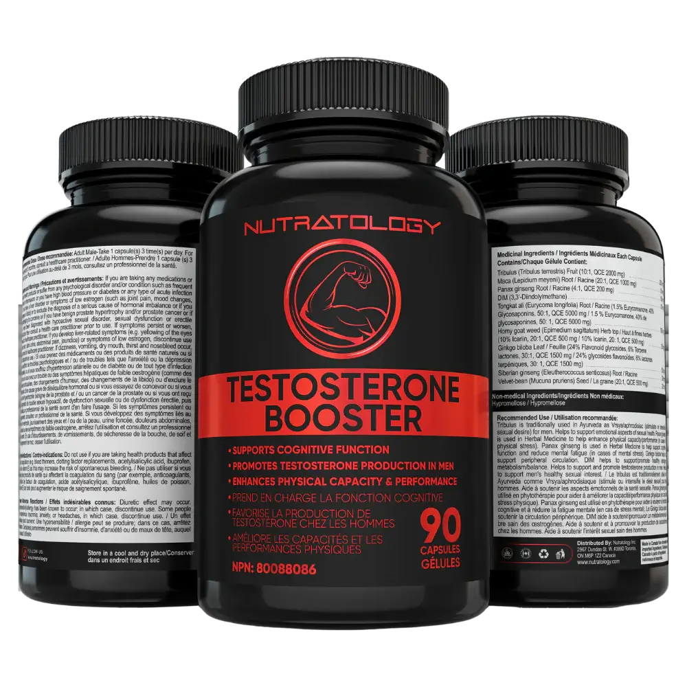 Nutratology Testosterone Booster for Men - 90 Capsules