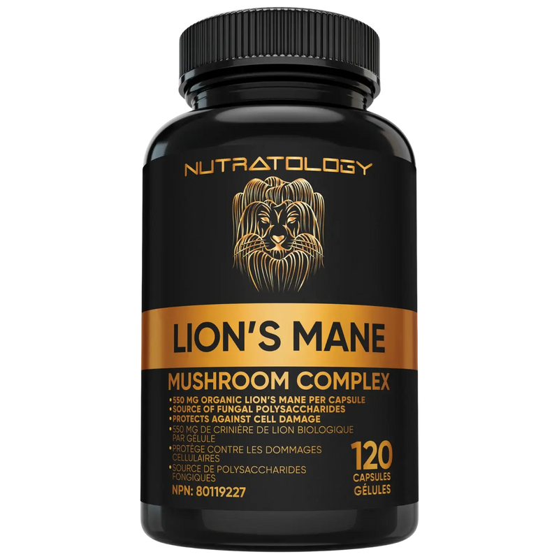 Nutratology Organic Lion's Mane Supplements - 120 capsules