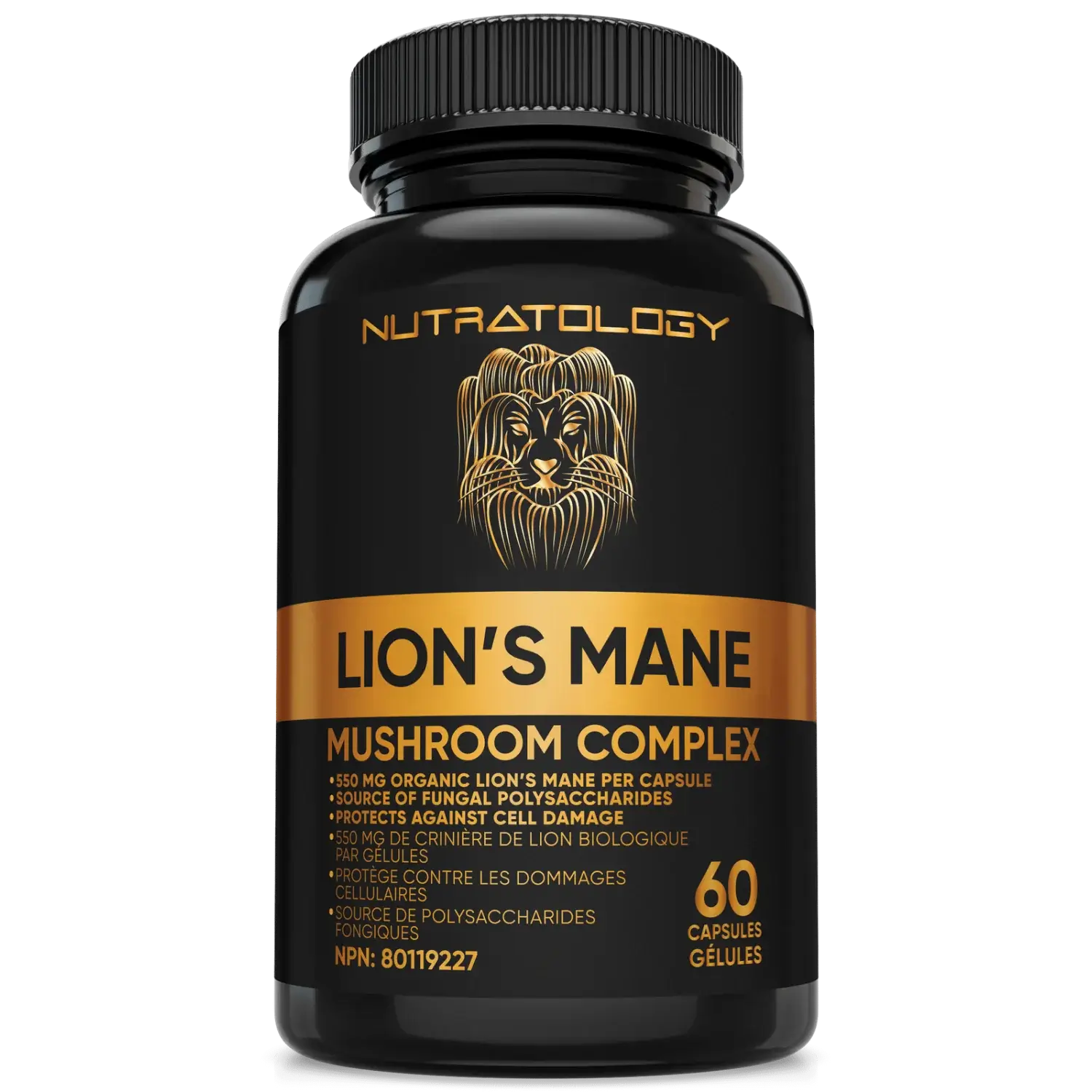 Nutratology Organic Lion's Mane Mushroom Complex - 60 Capsules