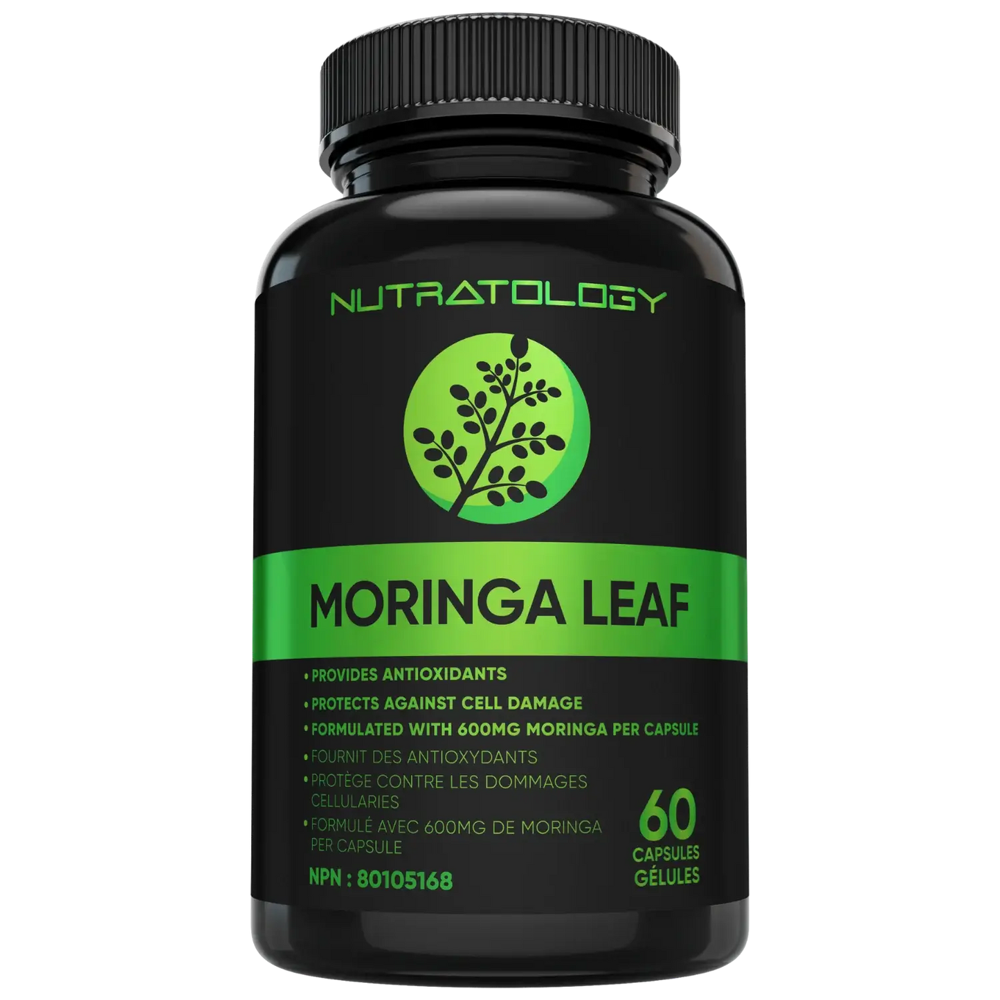 Nutratology Organic Moringa Leaf Supplement - 60 Capsules