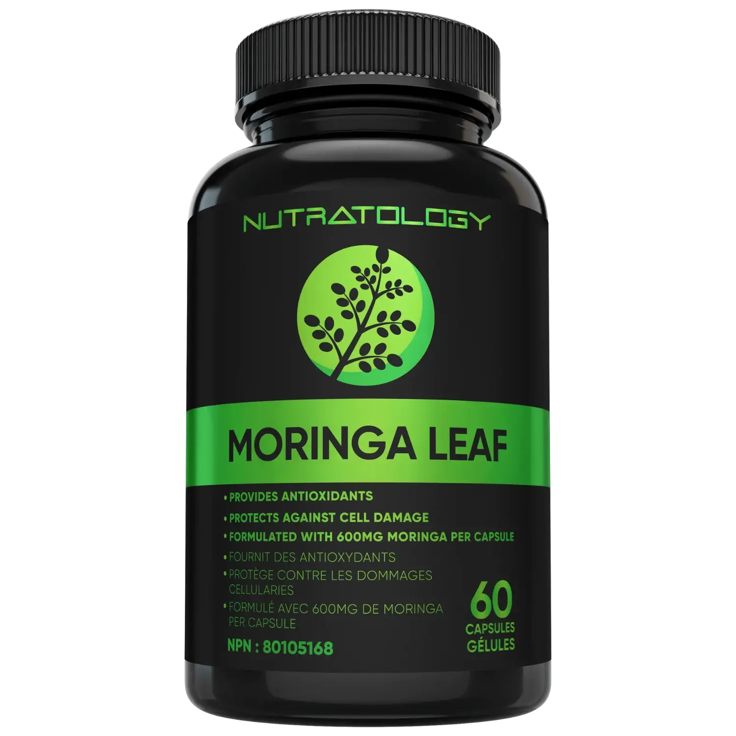 Nutratology Organic Moringa Leaf Supplement - 60 Capsules