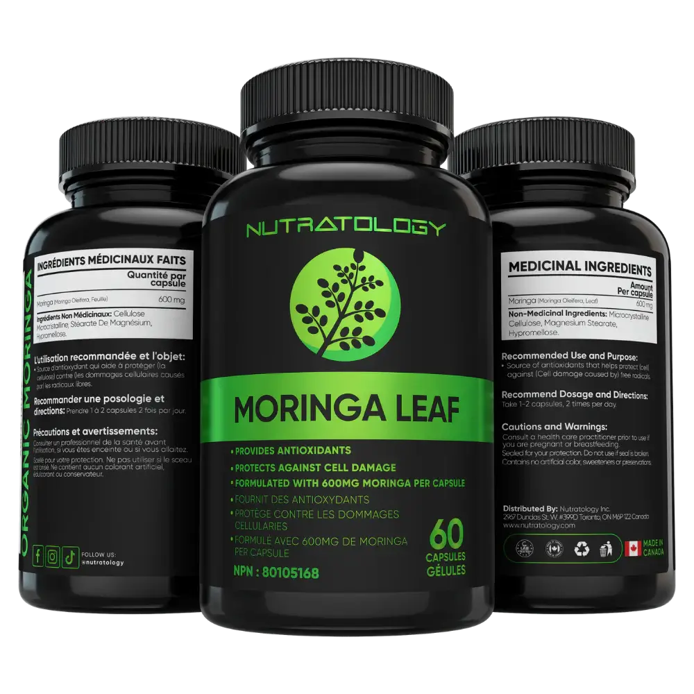 100% Organic moringa leaf antioxidant supplements | Nutratology