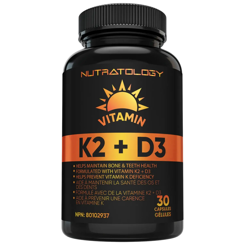 Nutratology Highest Potency Vitamin K2+D3 - 30 Capsules