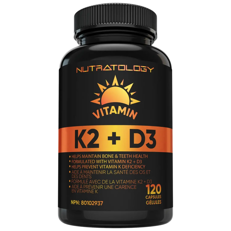 Nutratology Highest Potency Vitamin K2+D3 - 120 Capsules