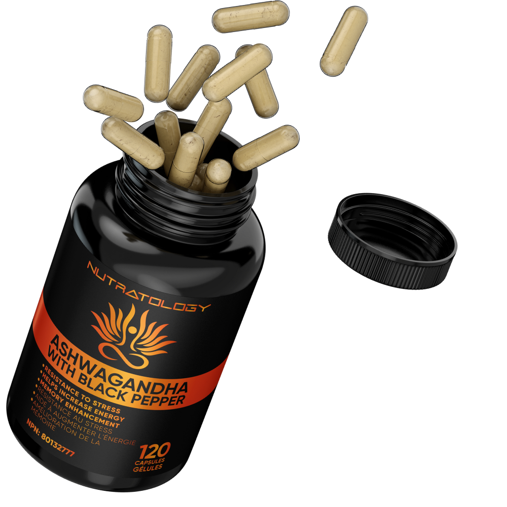 Buy premium Organic Ashwagandha powder supplements in Canada 120 capsules | Nutratology