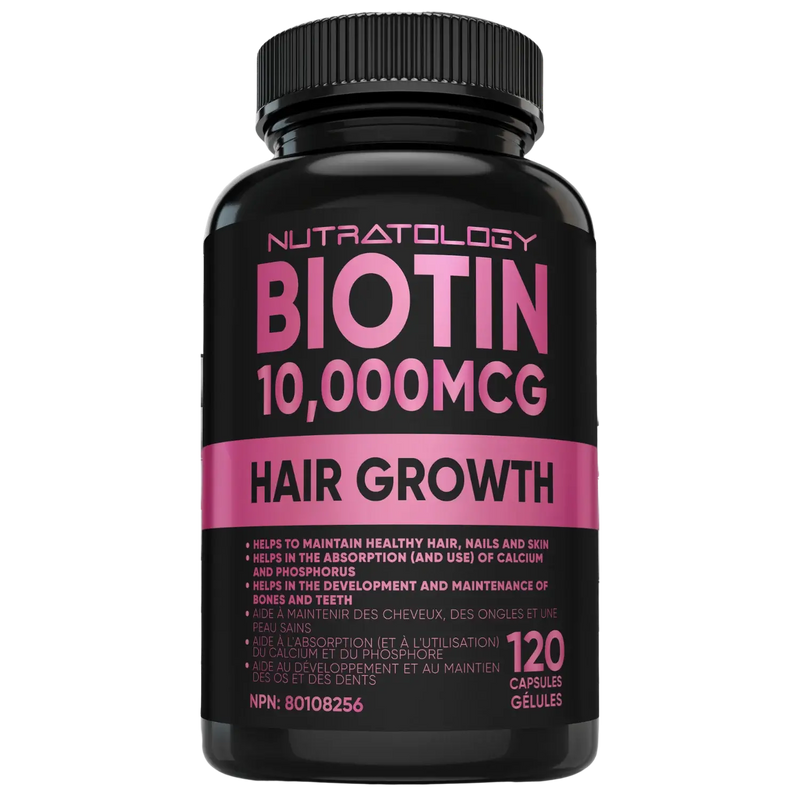 Nutratology Biotin Hair & Nail Supplement for Women - 120 Capsules