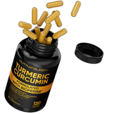 Gluten and GMO free Turmeric Curcumin supplement capsules from Nutratology 